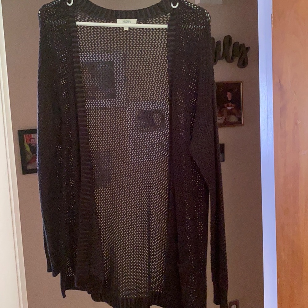 Black cardigan